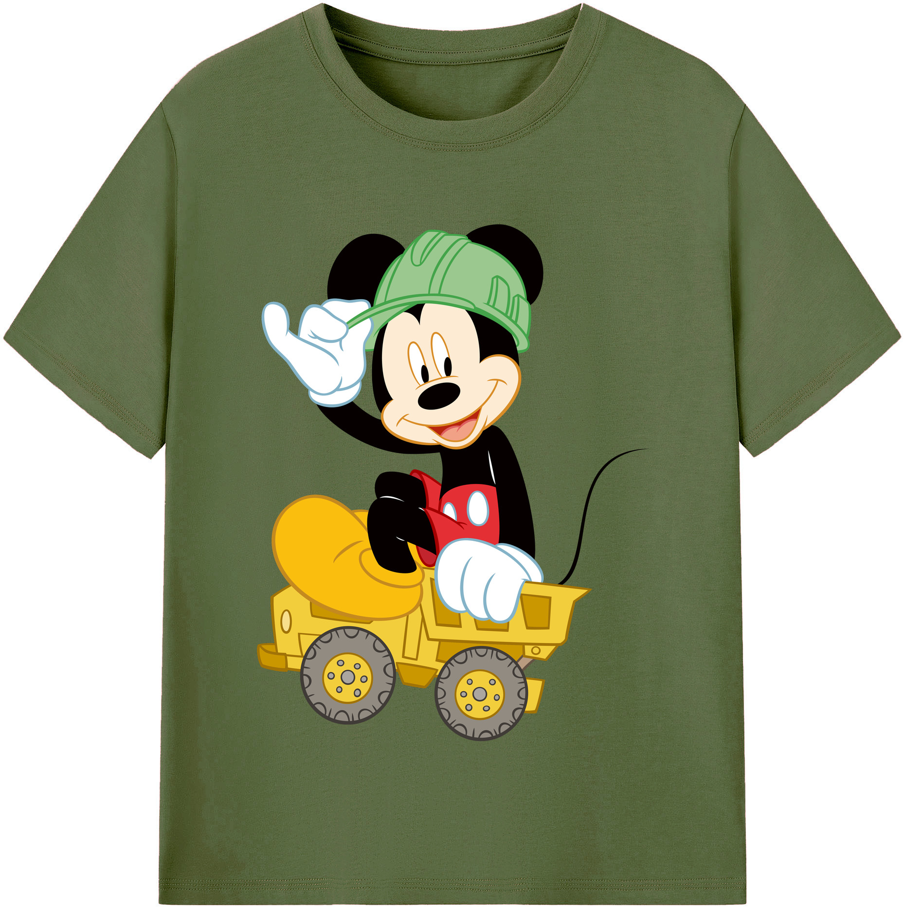 （画像用） ミッキーマウス Mickey Mouse 綿100％半袖Tシャツ（フロントプリント）